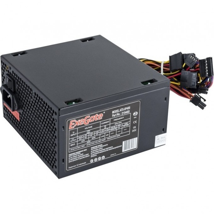 Блок питания 400W EXEGATE XP400 EX219459RUS-S Блок питания 400W EXEGATE XP400 EX219459RUS-S