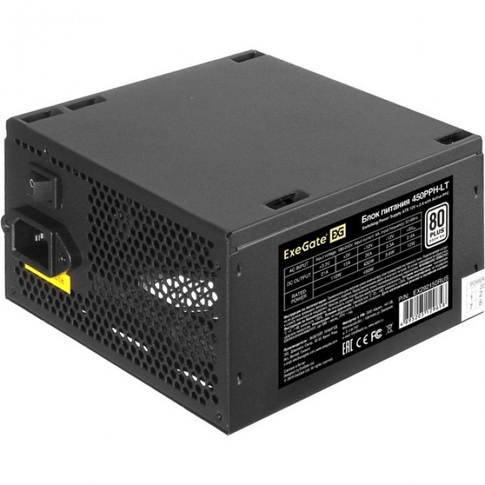 Блок питания 450W EXEGATE 80 PLUS® 450PPH-LT EX292150RUS-S Блок питания 450W EXEGATE 80 PLUS® 450PPH-LT EX292150RUS-S