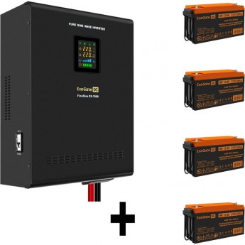 Комплект EXEGATE ИБП EX296005RUS + батарея 65Aч EX282982RUS 4шт