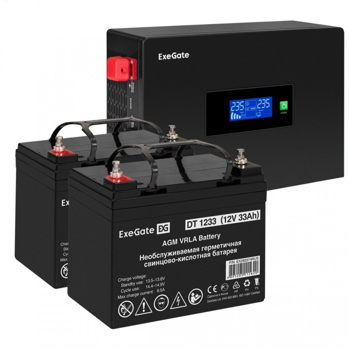 Комплект ИБП EXEGATE IDEALSINE SR-1500.LCD.2SH + батарея 33Aч, 2 шт EX297428RUS Комплект ИБП EXEGATE IDEALSINE SR-1500.LCD.2SH + батарея 33Aч, 2 шт EX297428RUS