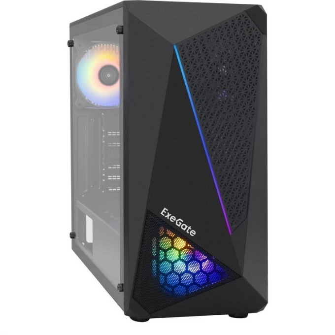 Корпус Miditower EXEGATE EVO-8225 ATX, без БП, 2*USB+1*USB3.0, черный с RGB подсветкой EX292858RUS Корпус Miditower EXEGATE EVO-8225 ATX, без БП, 2*USB+1*USB3.0, черный с RGB подсветкой EX292858RUS
