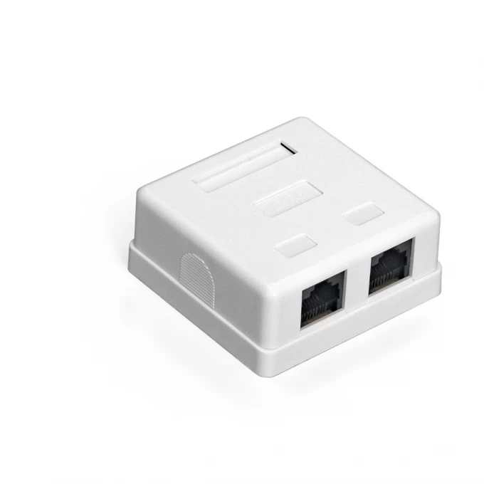 Розетка внешняя двойная EXEGATE SM2-RJ45-C6 RJ-45 кат.6 UTP Krone 110 EX292845RUS Розетка внешняя двойная EXEGATE SM2-RJ45-C6 RJ-45 кат.6 UTP Krone 110 EX292845RUS