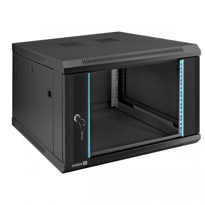 Шкаф телекоммуникационный EXEGATE EC-WM-6U.600.G.BLACK EX298606RUS Шкаф телекоммуникационный EXEGATE EC-WM-6U.600.G.BLACK EX298606RUS